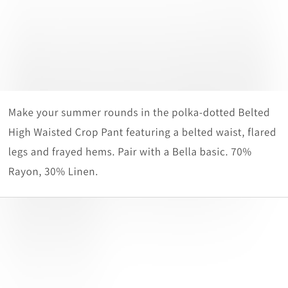 Anthropologie by Cloth & Stone Bella Dahl Belted High Waisted Crop Pant - Picture 13 of 13